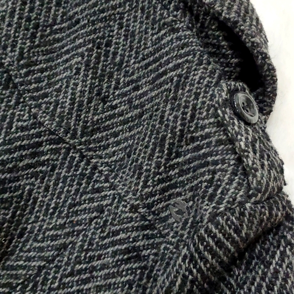 Billabong gray and black variegated wool pea coat size small - Picture 8 of 8